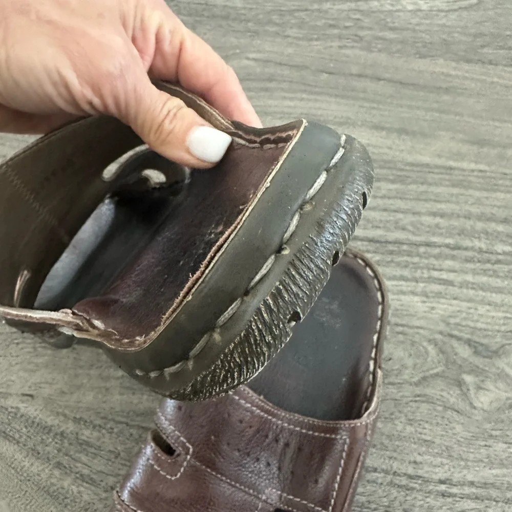 Josef Seibel‎ Dark Brown Leather Sandals